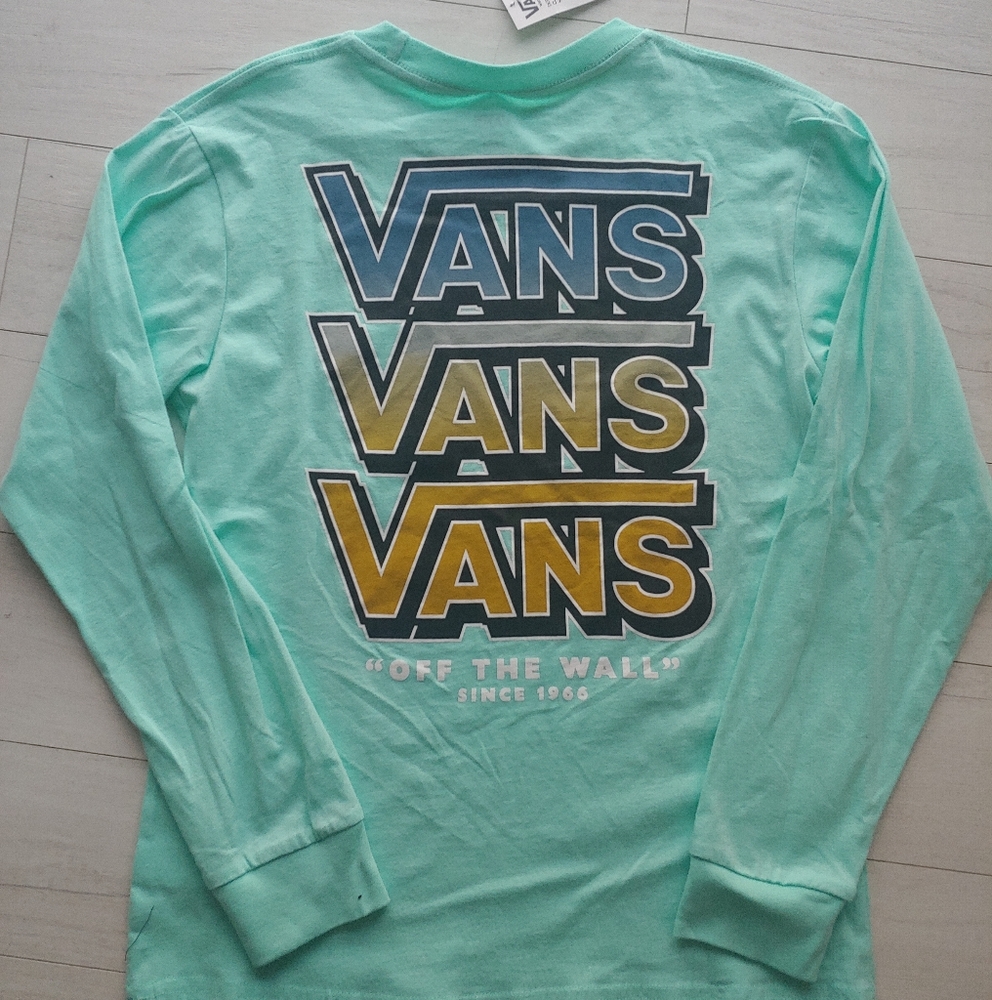 VANS NEW Overlay Repeat Long Sleeve Shirt